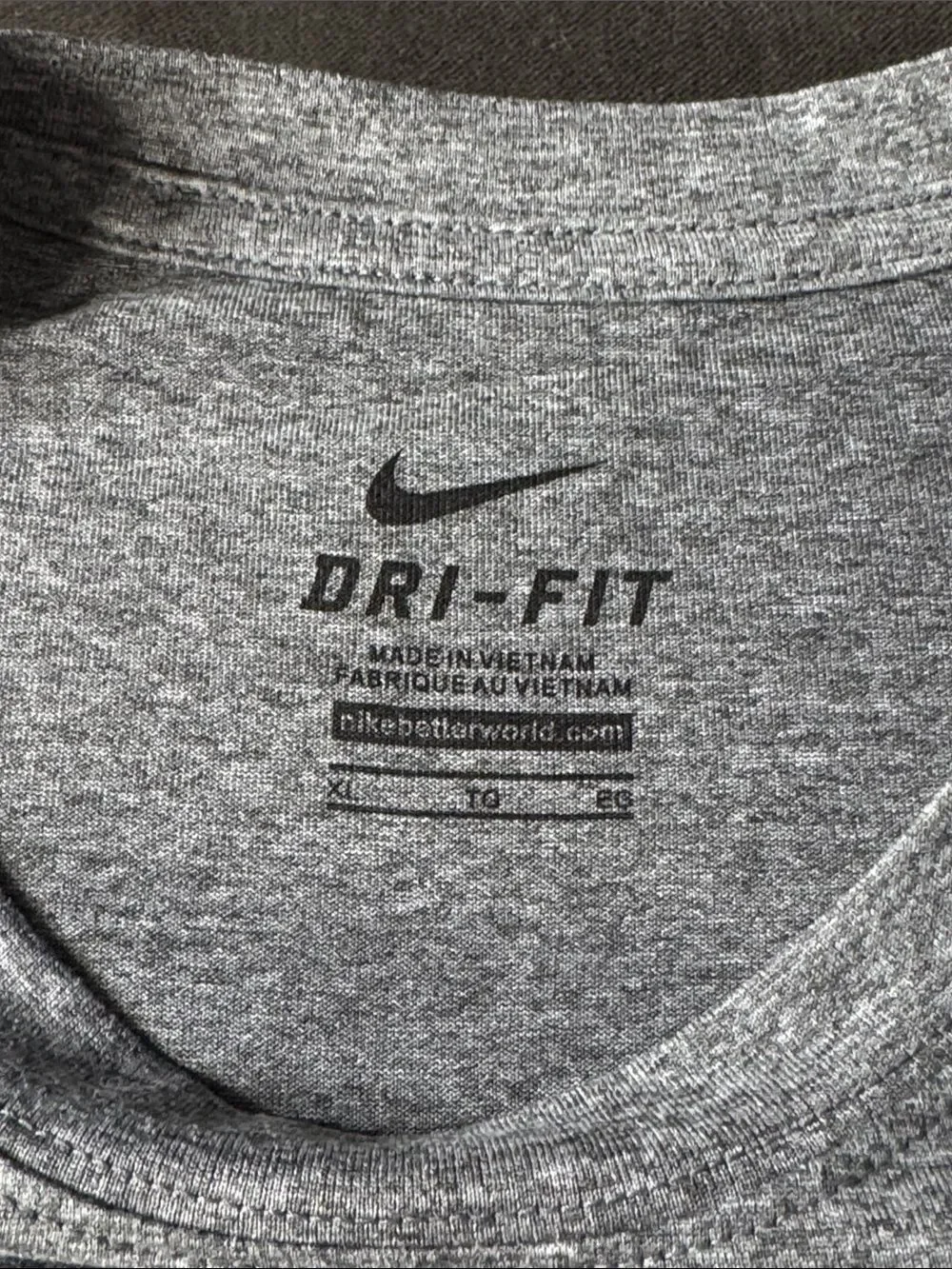 Nike Men's Short Sleeve Dri-FIT T-Shirt Heather Gray 727982-091 Size XL NWT